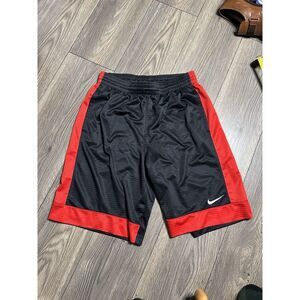 Nike Basketball Shorts Black with Red Thick Border with Pockets Mens Size Medium